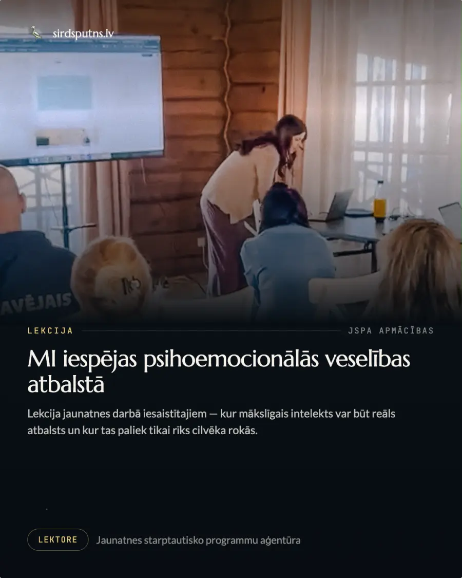 Lekcija par MI pašizziņā - JSPA.